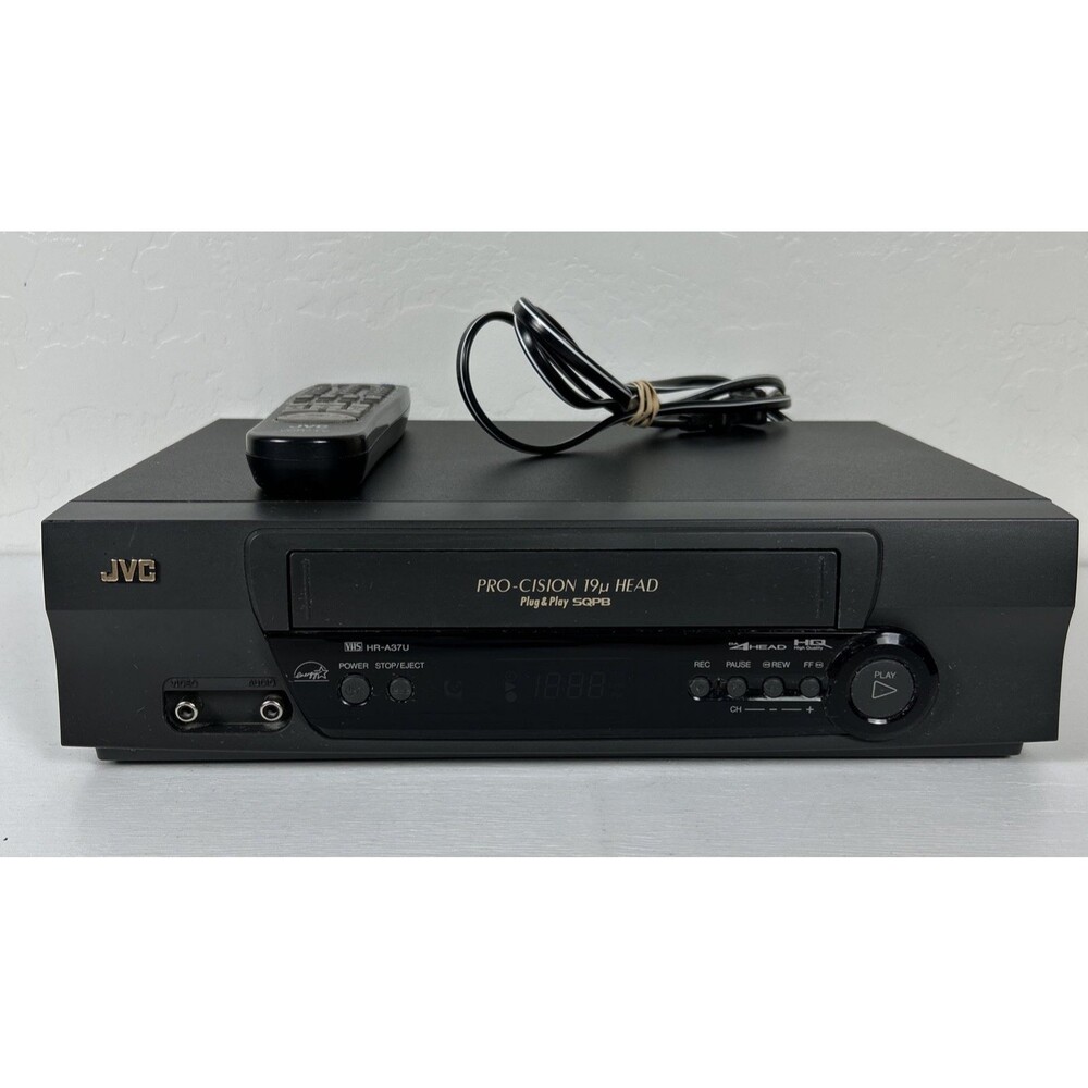 JVC HR-A37U Hi-Fi VCR Player Recorder w Remote- Power Tested